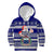 Samoa Christmas Kid Hoodie The Santa Coat of Arms with Samoa Bracelet Pattern LT03 Hoodie Blue - Polynesian Pride