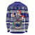 Samoa Christmas Long Sleeve Shirt The Santa Coat of Arms with Samoa Bracelet Pattern LT03 - Polynesian Pride