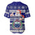 Custom Samoa Christmas Baseball Jersey The Santa Coat of Arms with Samoa Bracelet Pattern LT03 - Polynesian Pride