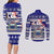 Custom Samoa Christmas Couples Matching Long Sleeve Bodycon Dress and Long Sleeve Button Shirts The Santa Coat of Arms with Samoa Bracelet Pattern LT03 - Polynesian Pride