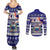 Custom Samoa Christmas Couples Matching Summer Maxi Dress and Long Sleeve Button Shirts The Santa Coat of Arms with Samoa Bracelet Pattern LT03 - Polynesian Pride