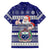 Custom Samoa Christmas Family Matching Short Sleeve Bodycon Dress and Hawaiian Shirt The Santa Coat of Arms with Samoa Bracelet Pattern LT03 - Polynesian Pride