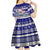 Custom Samoa Christmas Kid Short Sleeve Dress The Santa Coat of Arms with Samoa Bracelet Pattern LT03 - Polynesian Pride