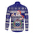 Custom Samoa Christmas Long Sleeve Button Shirt The Santa Coat of Arms with Samoa Bracelet Pattern LT03 - Polynesian Pride