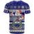 Custom Samoa Christmas T Shirt The Santa Coat of Arms with Samoa Bracelet Pattern LT03 - Polynesian Pride