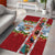 New Zealand Merry Christmas Area Rug Maori Animals, Koru Tattoo - Red Xmas Style