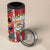 New Zealand Merry Christmas 4 in 1 Can Cooler Tumbler Maori Animals Xmas Style and Koru Tattoo Red Color