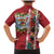 New Zealand Merry Christmas Family Matching Mermaid Dress and Hawaiian Shirt Maori Animals, Koru Tattoo - Red Xmas Style