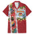 New Zealand Merry Christmas Family Matching Mermaid Dress and Hawaiian Shirt Maori Animals, Koru Tattoo - Red Xmas Style