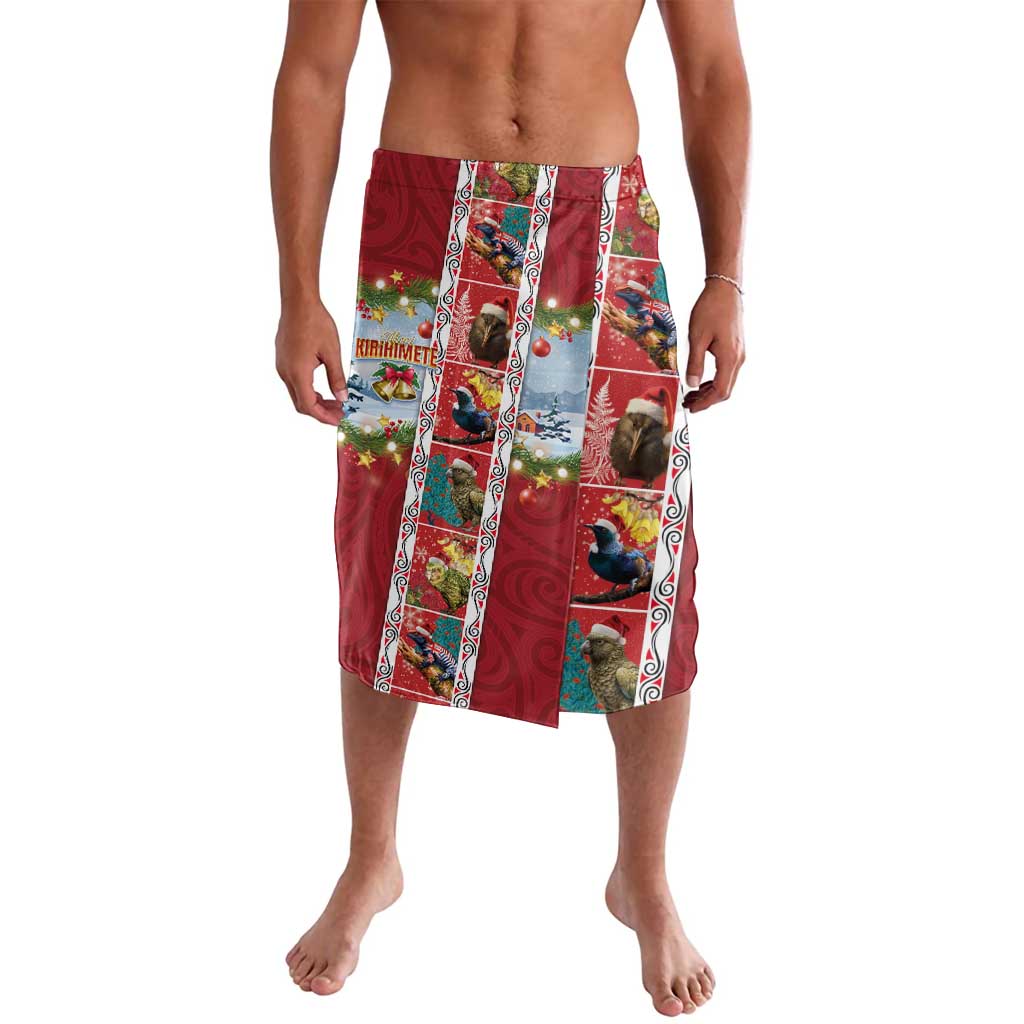 New Zealand Merry Christmas Lavalava Maori Animals, Koru Tattoo - Red Xmas Style LT03 Red - Polynesian Pride