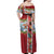 New Zealand Merry Christmas Off Shoulder Maxi Dress Maori Animals, Koru Tattoo - Red Xmas Style