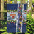 New Zealand Merry Christmas Garden Flag Maori Animals, Koru Tattoo - Blue Xmas Style