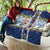 New Zealand Merry Christmas Quilt Maori Animals, Koru Tattoo - Blue Xmas Style