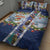 New Zealand Merry Christmas Quilt Bed Set Maori Animals, Koru Tattoo - Blue Xmas Style