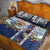 New Zealand Merry Christmas Quilt Bed Set Maori Animals, Koru Tattoo - Blue Xmas Style