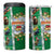 New Zealand Merry Christmas 4 in 1 Can Cooler Tumbler Maori Animals Xmas Style and Koru Tattoo Green Color