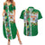 New Zealand Merry Christmas Couples Matching Summer Maxi Dress and Hawaiian Shirt Maori Animals, Koru Tattoo - Green Xmas Style