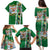 New Zealand Merry Christmas Family Matching Puletasi and Hawaiian Shirt Maori Animals, Koru Tattoo - Green Xmas Style