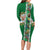 New Zealand Merry Christmas Long Sleeve Bodycon Dress Maori Animals, Koru Tattoo - Green Xmas Style