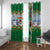 New Zealand Merry Christmas Window Curtain Maori Animals, Koru Tattoo - Green Xmas Style