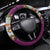 New Zealand Merry Christmas Steering Wheel Cover Maori Animals, Koru Tattoo - Pink Xmas Style