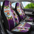 New Zealand Merry Christmas Car Seat Cover Maori Animals, Koru Tattoo - Purple Xmas Style