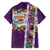 New Zealand Merry Christmas Family Matching Puletasi and Hawaiian Shirt Maori Animals, Koru Tattoo - Purple Xmas Style