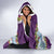 New Zealand Merry Christmas Hooded Blanket Maori Animals, Koru Tattoo - Purple Xmas Style