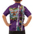 New Zealand Merry Christmas Kid Hawaiian Shirt Maori Animals, Koru Tattoo - Purple Xmas Style