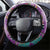 New Zealand Merry Christmas Steering Wheel Cover Maori Animals, Koru Tattoo - Purple Xmas Style