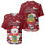 Tuvalu Christmas Baseball Jersey Snowman and Tuvalu Coat of Arms Maori Tribal Xmas Style LT03 - Polynesian Pride