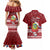 Tuvalu Christmas Couples Matching Mermaid Dress and Hawaiian Shirt Snowman and Tuvalu Coat of Arms Maori Tribal Xmas Style LT03 - Polynesian Pride