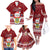 Tuvalu Christmas Family Matching Off Shoulder Long Sleeve Dress and Hawaiian Shirt Snowman and Tuvalu Coat of Arms Maori Tribal Xmas Style LT03 - Polynesian Pride