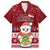 Tuvalu Christmas Family Matching Off Shoulder Short Dress and Hawaiian Shirt Snowman and Tuvalu Coat of Arms Maori Tribal Xmas Style LT03 Dad's Shirt - Short Sleeve Red - Polynesian Pride