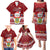 Tuvalu Christmas Family Matching Puletasi Dress and Hawaiian Shirt Snowman and Tuvalu Coat of Arms Maori Tribal Xmas Style LT03 - Polynesian Pride