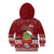 Tuvalu Christmas Kid Hoodie Snowman and Tuvalu Coat of Arms Maori Tribal Xmas Style LT03 - Polynesian Pride