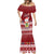 Tuvalu Christmas Mermaid Dress Snowman and Tuvalu Coat of Arms Maori Tribal Xmas Style LT03 - Polynesian Pride