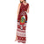 Tuvalu Christmas Tank Maxi Dress Snowman and Tuvalu Coat of Arms Maori Tribal Xmas Style LT03 - Polynesian Pride