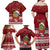 Personalised Tuvalu Christmas Family Matching Off Shoulder Maxi Dress and Hawaiian Shirt Snowman and Tuvalu Coat of Arms Maori Tribal Xmas Style LT03 - Polynesian Pride