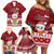 Personalised Tuvalu Christmas Family Matching Off Shoulder Short Dress and Hawaiian Shirt Snowman and Tuvalu Coat of Arms Maori Tribal Xmas Style LT03 - Polynesian Pride