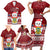 Personalised Tuvalu Christmas Family Matching Short Sleeve Bodycon Dress and Hawaiian Shirt Snowman and Tuvalu Coat of Arms Maori Tribal Xmas Style LT03 - Polynesian Pride