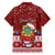 Personalised Tuvalu Christmas Family Matching Short Sleeve Bodycon Dress and Hawaiian Shirt Snowman and Tuvalu Coat of Arms Maori Tribal Xmas Style LT03 - Polynesian Pride