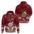 Personalised Tuvalu Christmas Hoodie Snowman and Tuvalu Coat of Arms Maori Tribal Xmas Style LT03 - Polynesian Pride