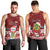 Personalised Tuvalu Christmas Men Tank Top Snowman and Tuvalu Coat of Arms Maori Tribal Xmas Style LT03 - Polynesian Pride