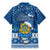 Tuvalu Christmas Family Matching Mermaid Dress and Hawaiian Shirt Snowman Hugs Tuvalu Coat of Arms Maori Pattern Blue Style LT03 - Polynesian Pride