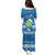 Tuvalu Christmas Family Matching Puletasi Dress and Hawaiian Shirt Snowman Hugs Tuvalu Coat of Arms Maori Pattern Blue Style LT03 - Polynesian Pride