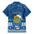 Personalised Tuvalu Christmas Family Matching Mermaid Dress and Hawaiian Shirt Snowman Hugs Tuvalu Coat of Arms Maori Pattern Blue Style LT03 - Polynesian Pride