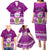 Tuvalu Christmas Family Matching Puletasi Dress and Hawaiian Shirt Snowman Hugs Tuvalu Coat of Arms Maori Pattern Pink Style LT03 - Polynesian Pride