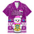 Personalised Tuvalu Christmas Family Matching Mermaid Dress and Hawaiian Shirt Snowman Hugs Tuvalu Coat of Arms Maori Pattern Pink Style LT03 Dad's Shirt - Short Sleeve Pink - Polynesian Pride