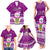 Personalised Tuvalu Christmas Family Matching Tank Maxi Dress and Hawaiian Shirt Snowman Hugs Tuvalu Coat of Arms Maori Pattern Pink Style LT03 - Polynesian Pride